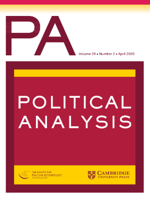 Political Analysis journal, April 2020 issue